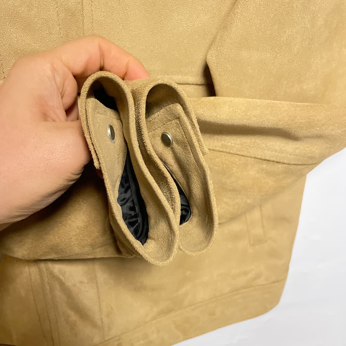 에잇세컨즈 베이지 스웨이드 트러커 재킷 XL 상품이미지4