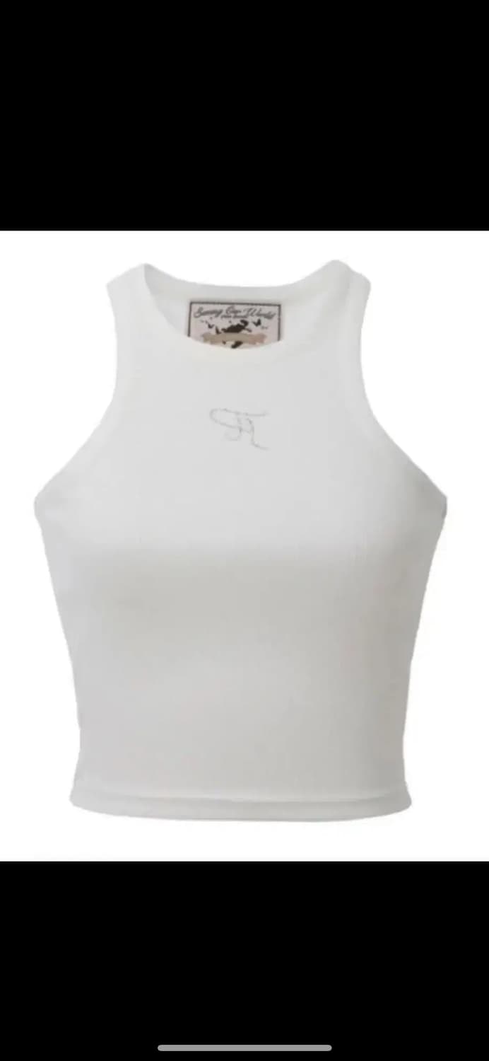 쓰리타임즈 쥬얼나시 탱크탑 화이트 s 상품이미지1