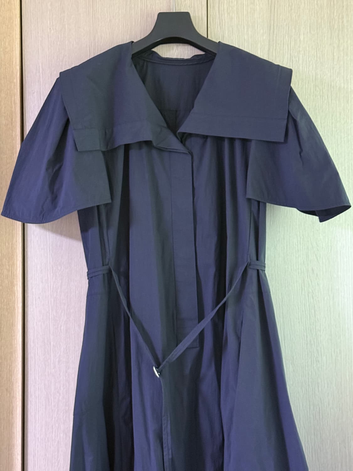 SYSTEM 벨티드 세일러 카라 원피스 상품이미지4