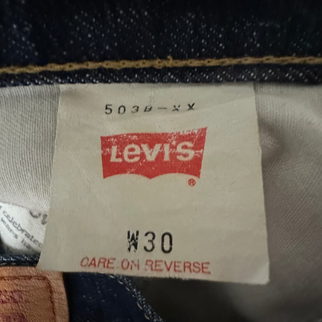 LEVI'S 503B 90's japan selvedge jeans 상품이미지5