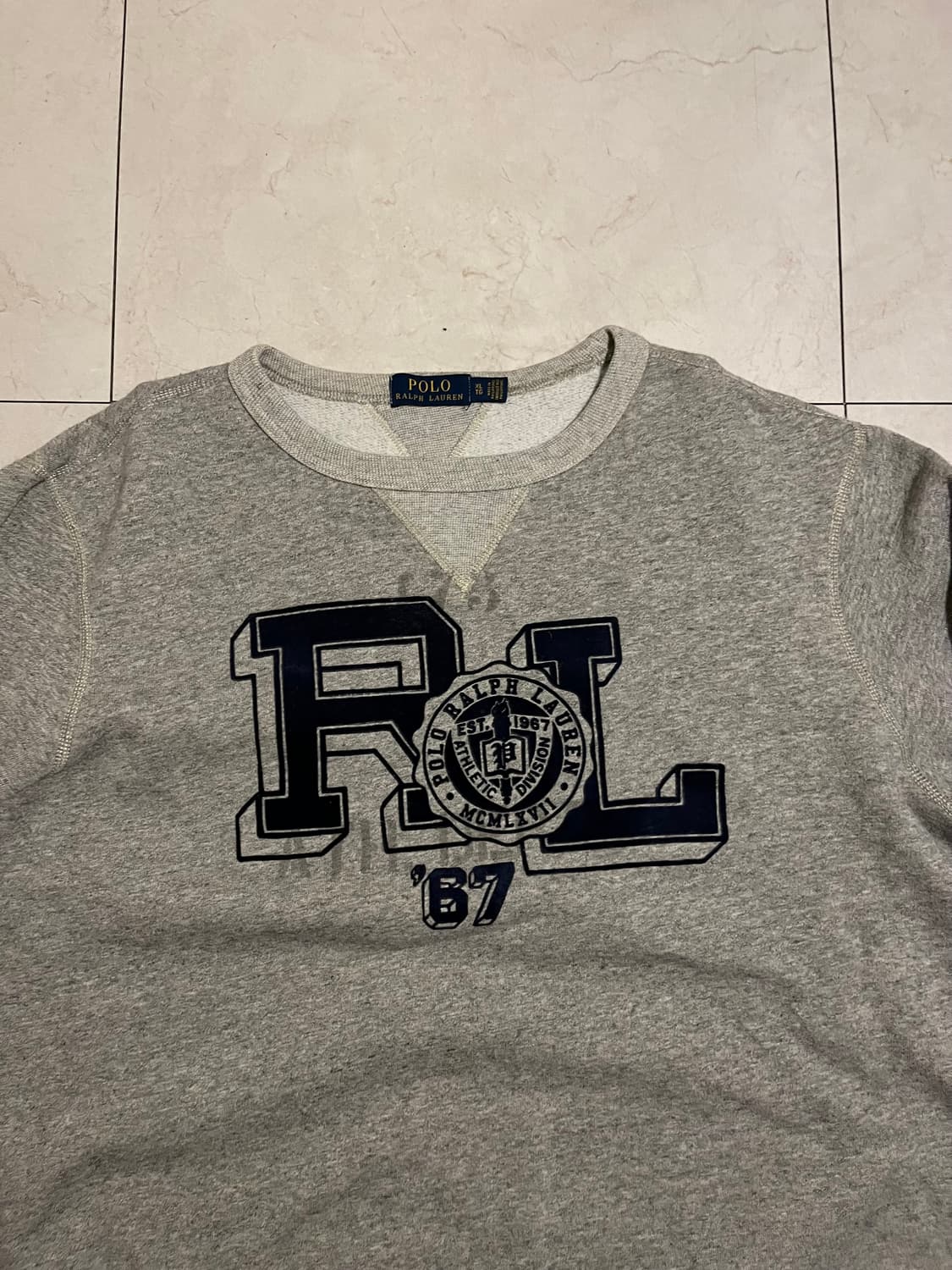 폴로 랄프로렌 신형 RL 그레이 스웻셔츠 xl 상품이미지1