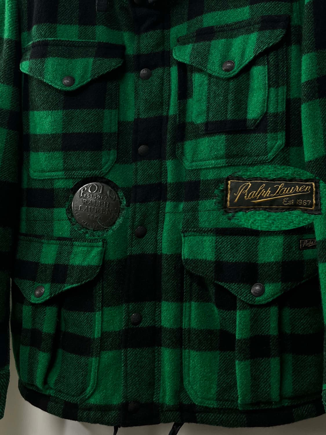 폴로 랄프로렌 버팔로 매키노 카우하이드 엘보 울 헌팅자켓 상품이미지7