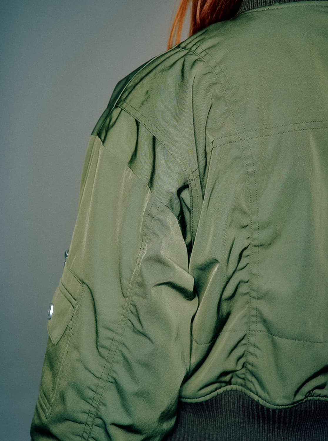 크롭 봄버 자켓 카키 상품이미지3