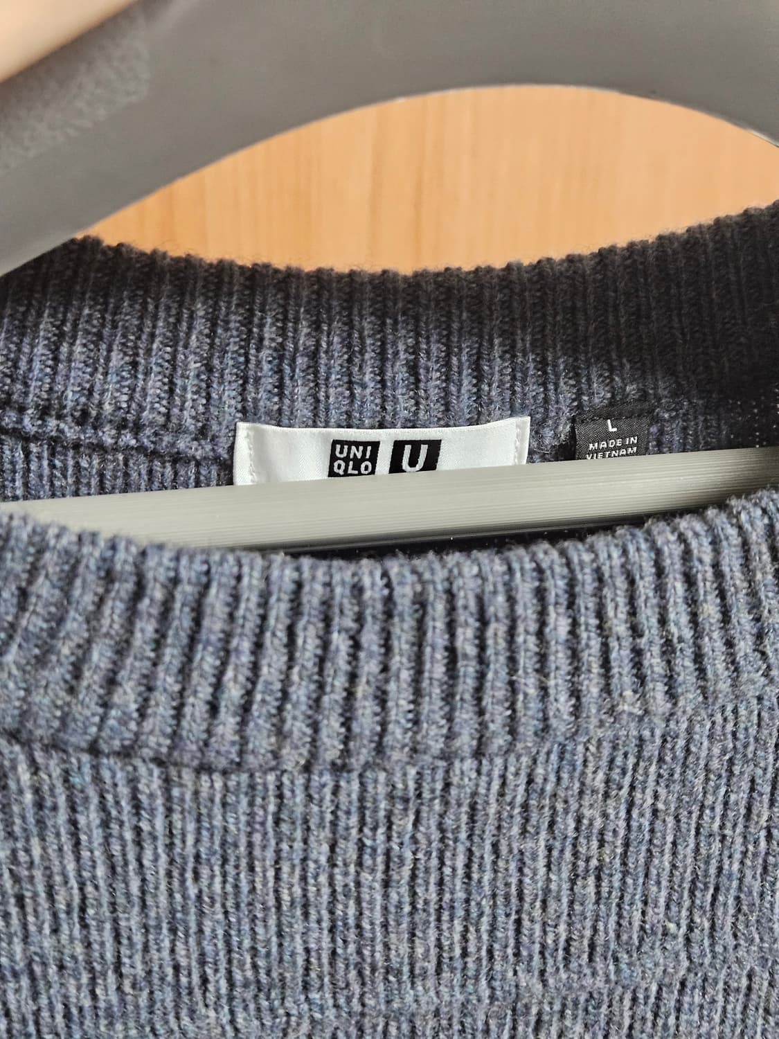 유니클로 U 램스울 크루넥 스웨터 그레이 L 상품이미지6