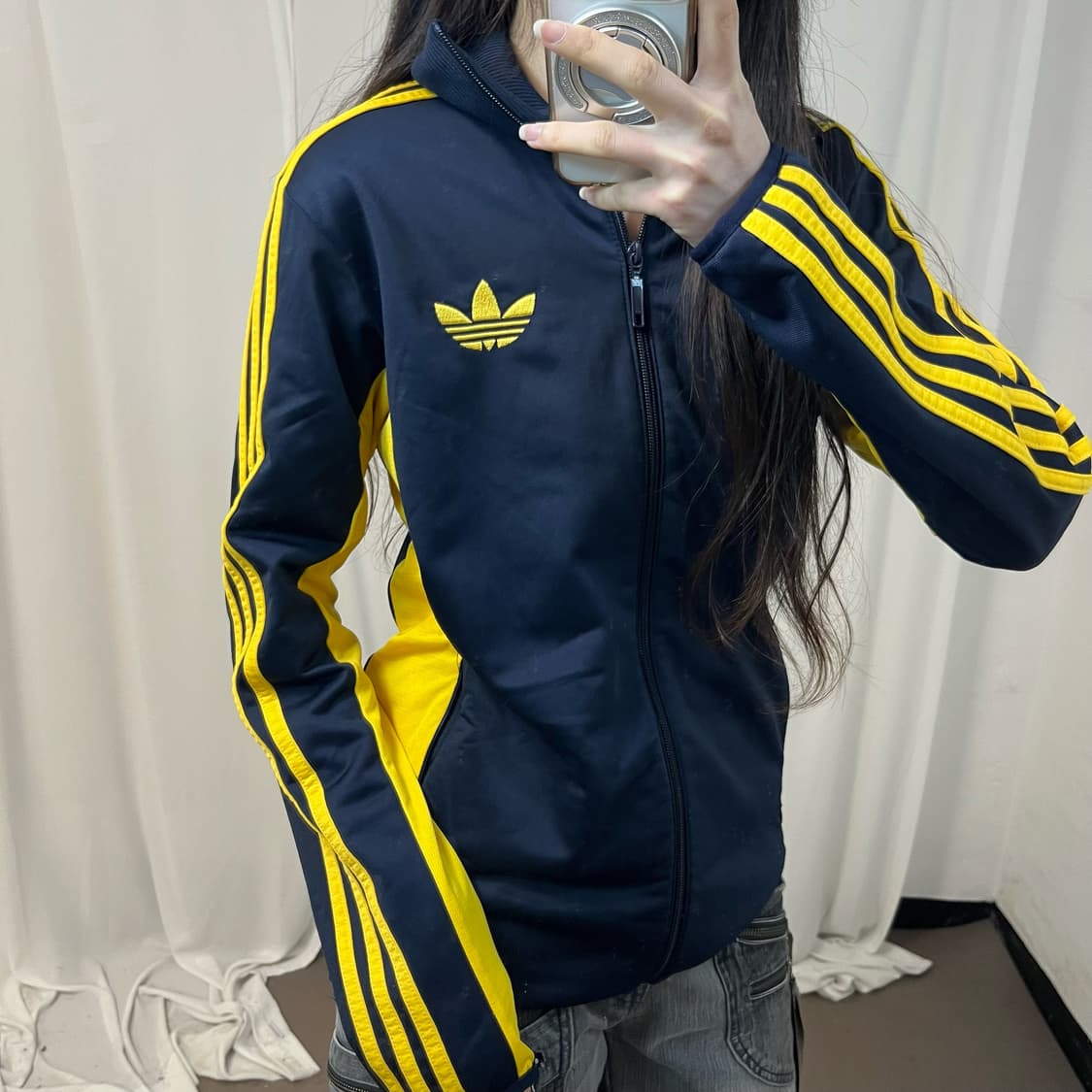 Adidas navy yellow street diver jersey 상품이미지2