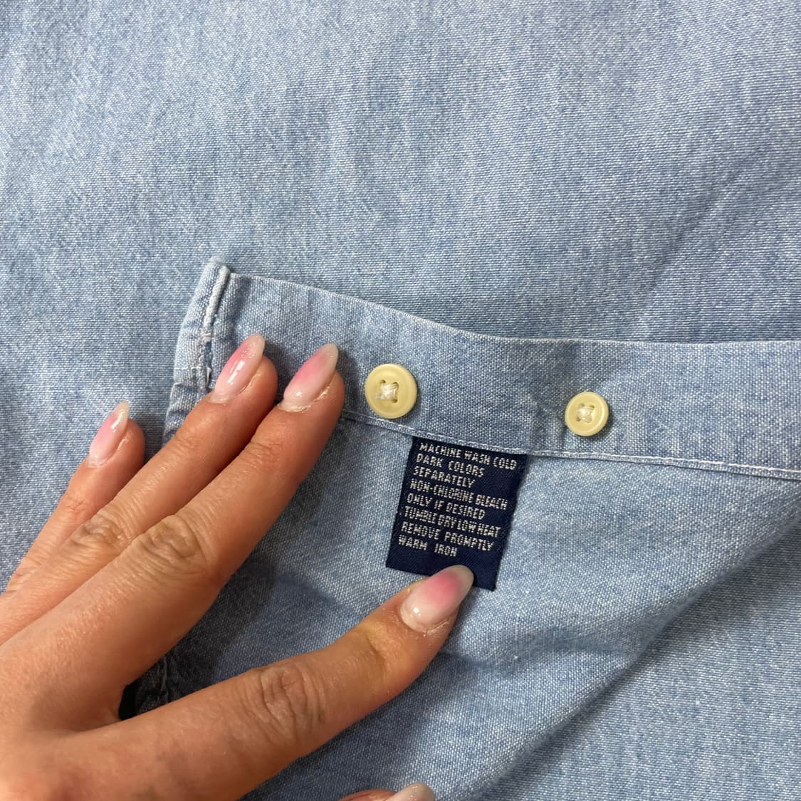 챕스 랄프로렌 90s 연청 데님셔츠 L 상품이미지7