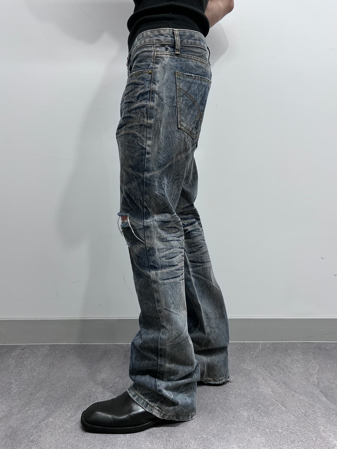 00‘s JPN S.U.E 플레어 하드 워싱 데님 상품이미지2