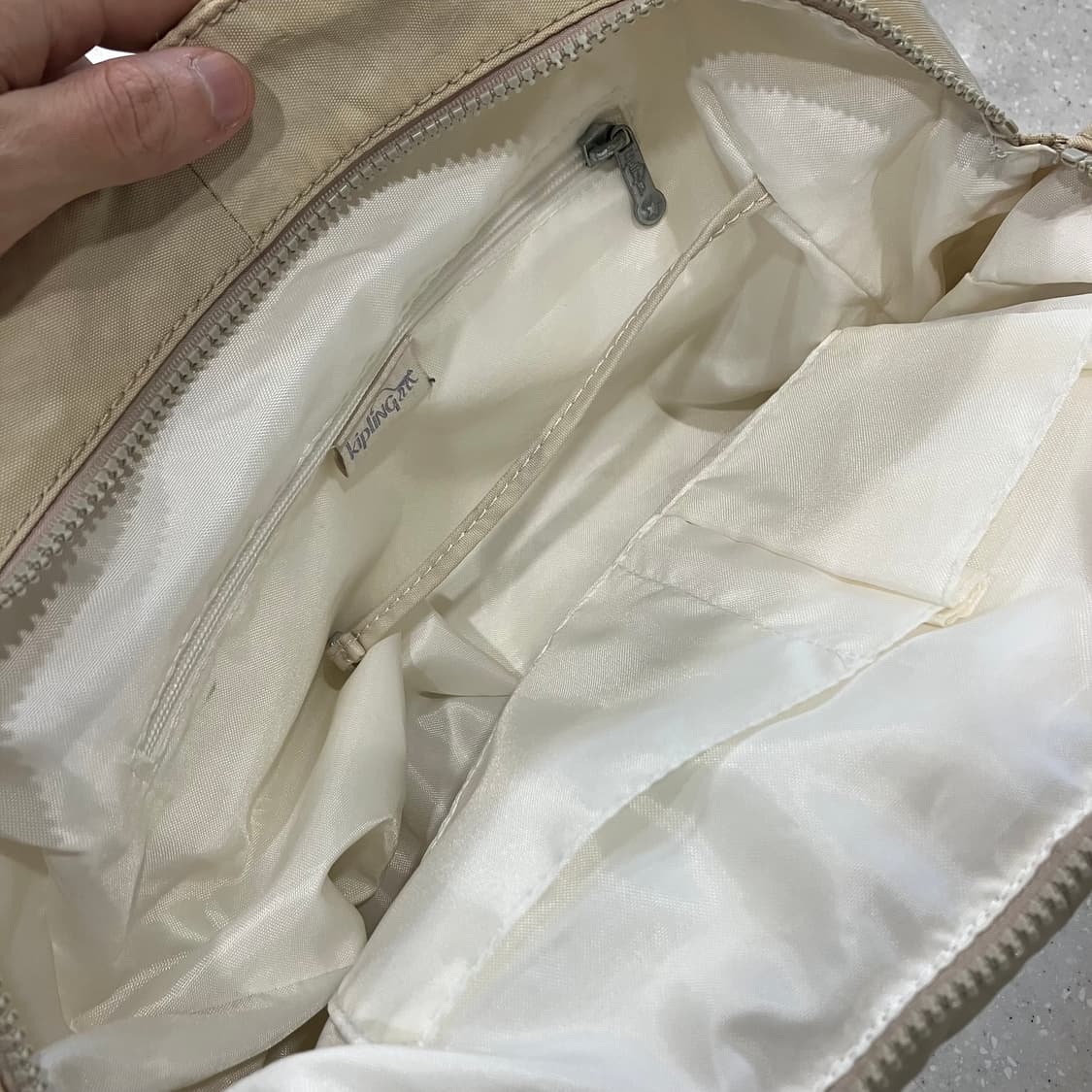 276 키플링 숄더백 토트백 핸드백 아이보리 상품이미지3