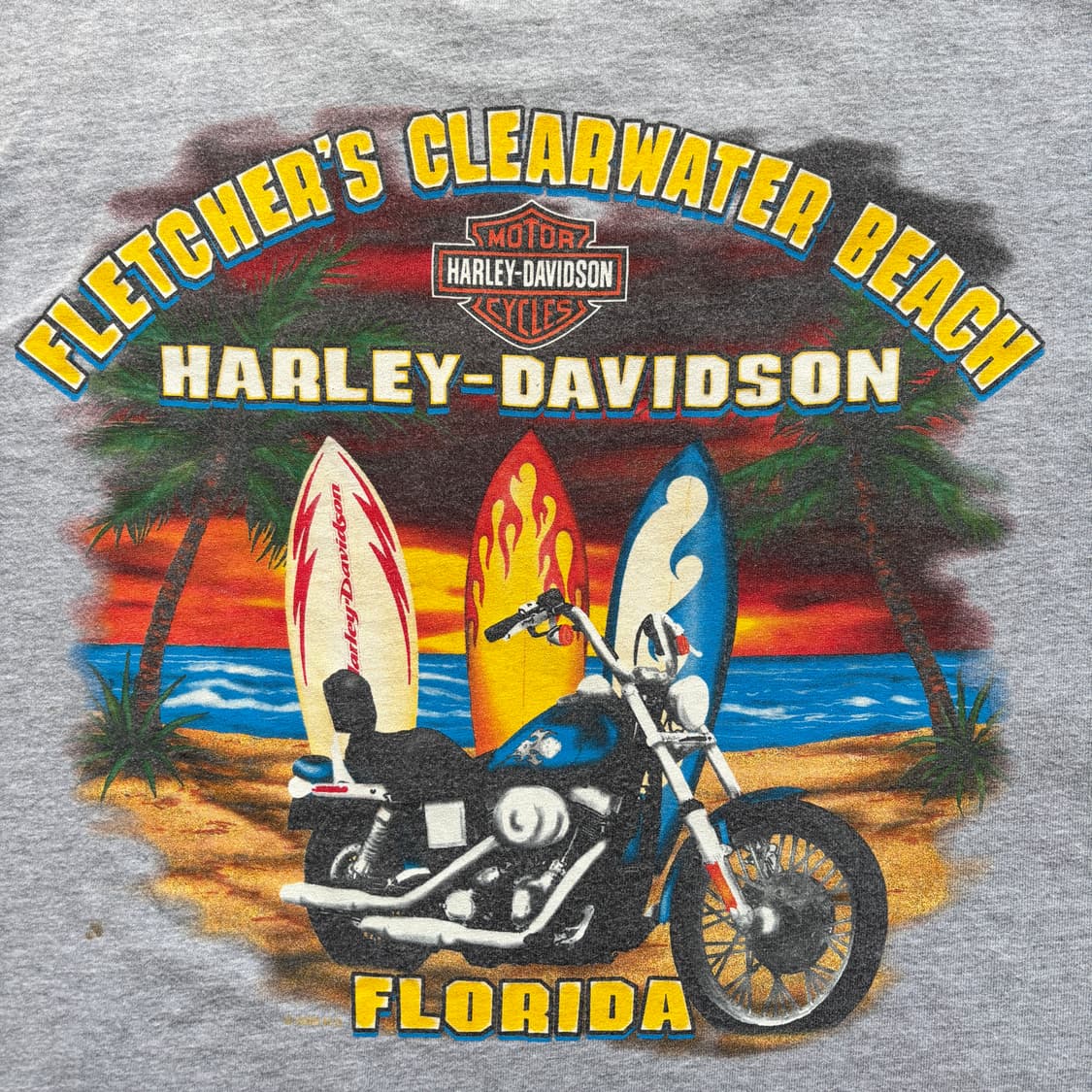 빈티지 할리데이비슨 플레임 티셔츠 상품이미지5