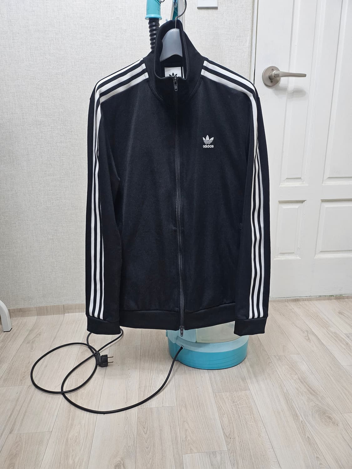 (100~105)XL☆초대장급☆아디다스 베켄바우어2중지퍼[검흰]트랙탑져지 상품이미지1