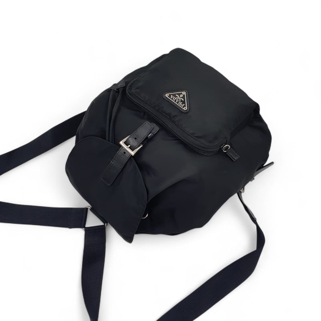 프라다 리나일론 원포켓 블랙 백팩 B4650F 상품이미지4