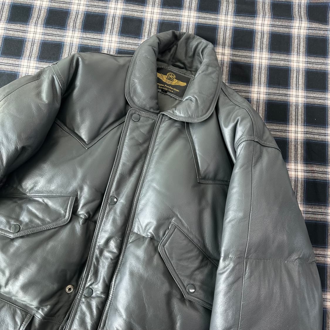 Morgan productions USA 레더패딩 상품이미지1