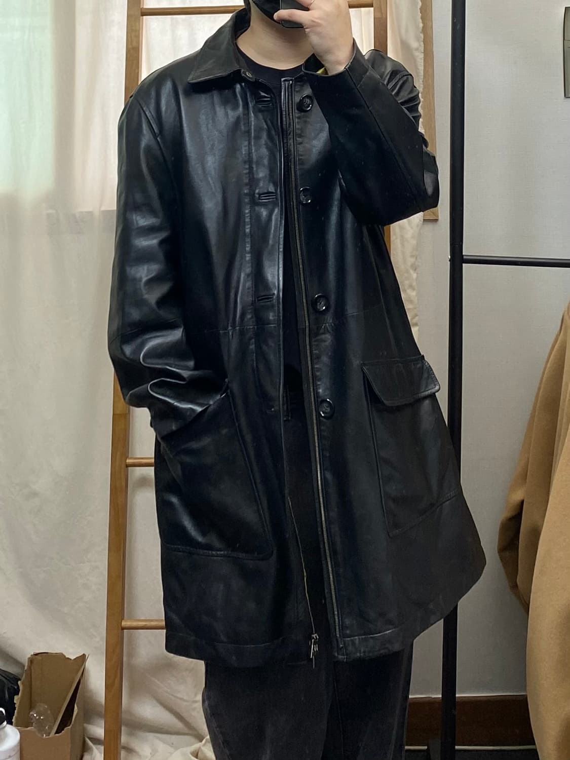 [54] VERRI 이태리 메이드 램스킨 레더 코트 상품이미지10