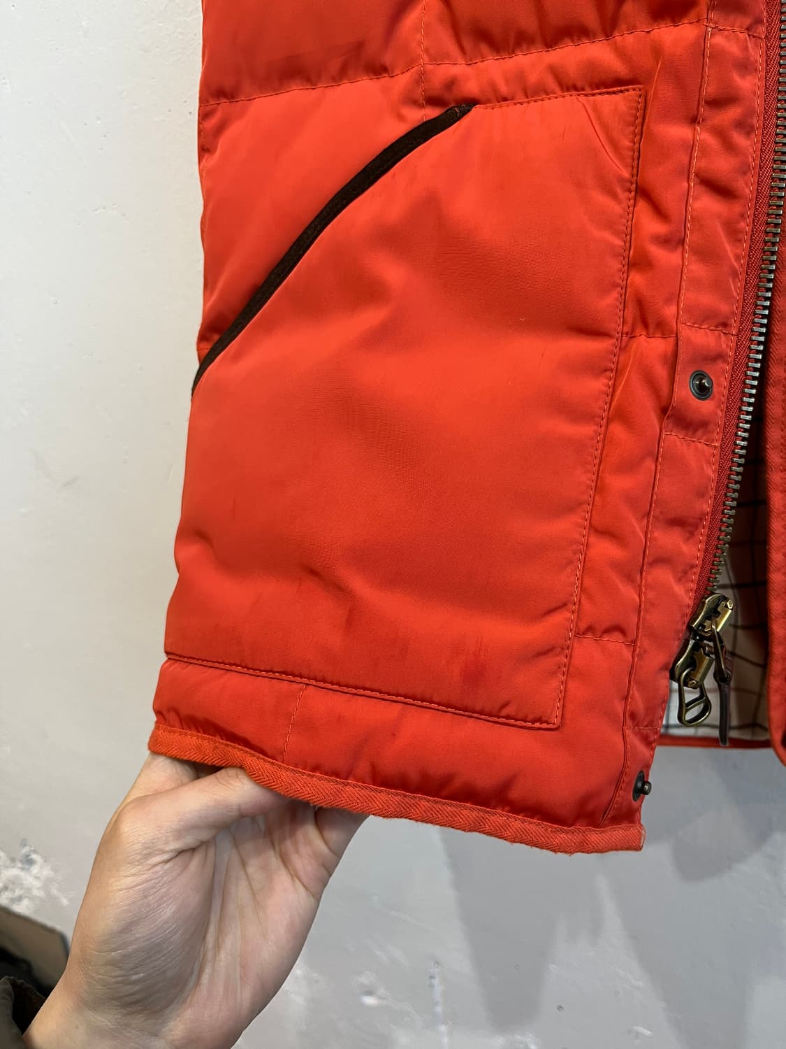 폴로랄프로렌 스웨이드 트리밍 다운 패딩 조끼 베스트 M 상품이미지5