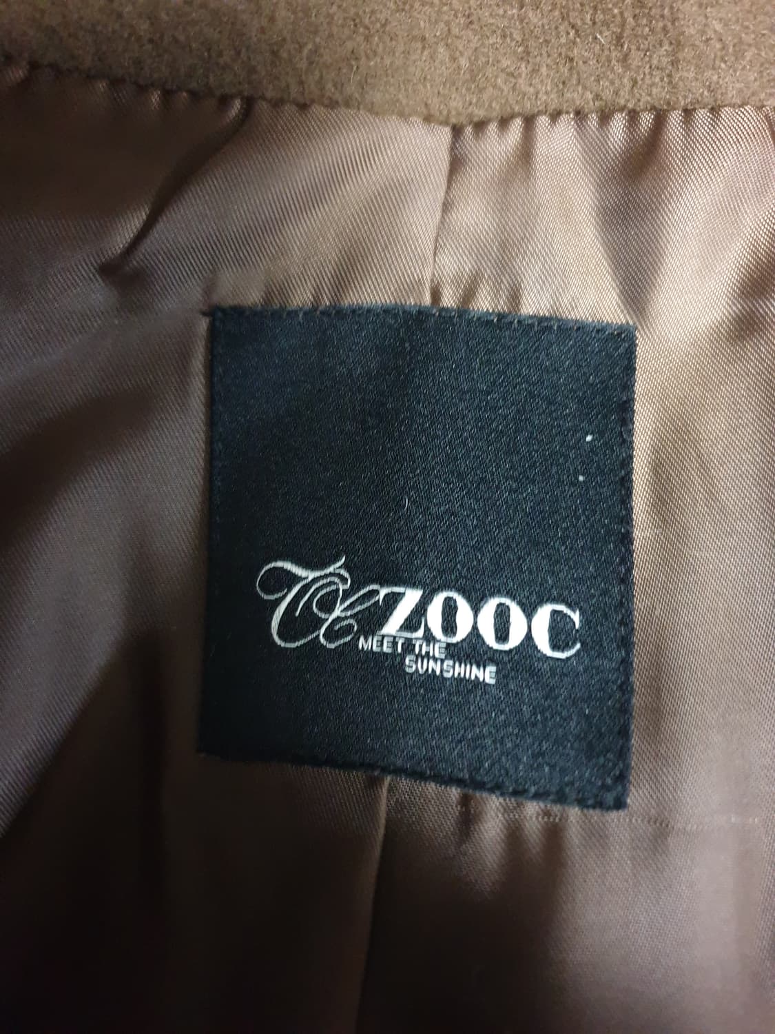 (빈티지) ZOOC 울100% 브레스티드 클립 코트 올리브 (55) 상품이미지2