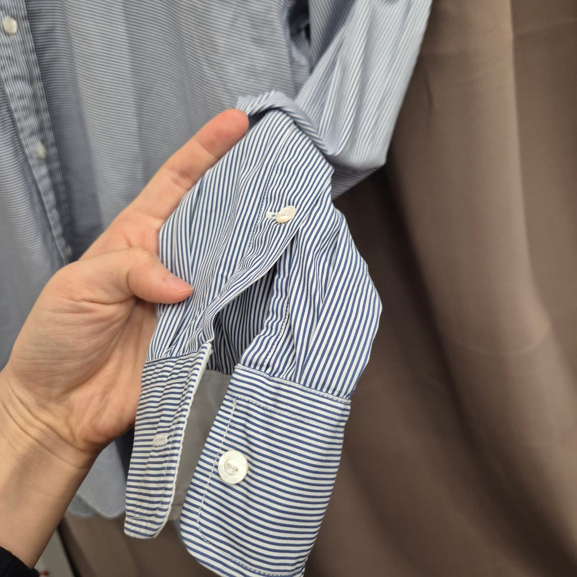 폴로 랄프로렌 보이프렌드 핏 스트라이프 셔츠 6 상품이미지5