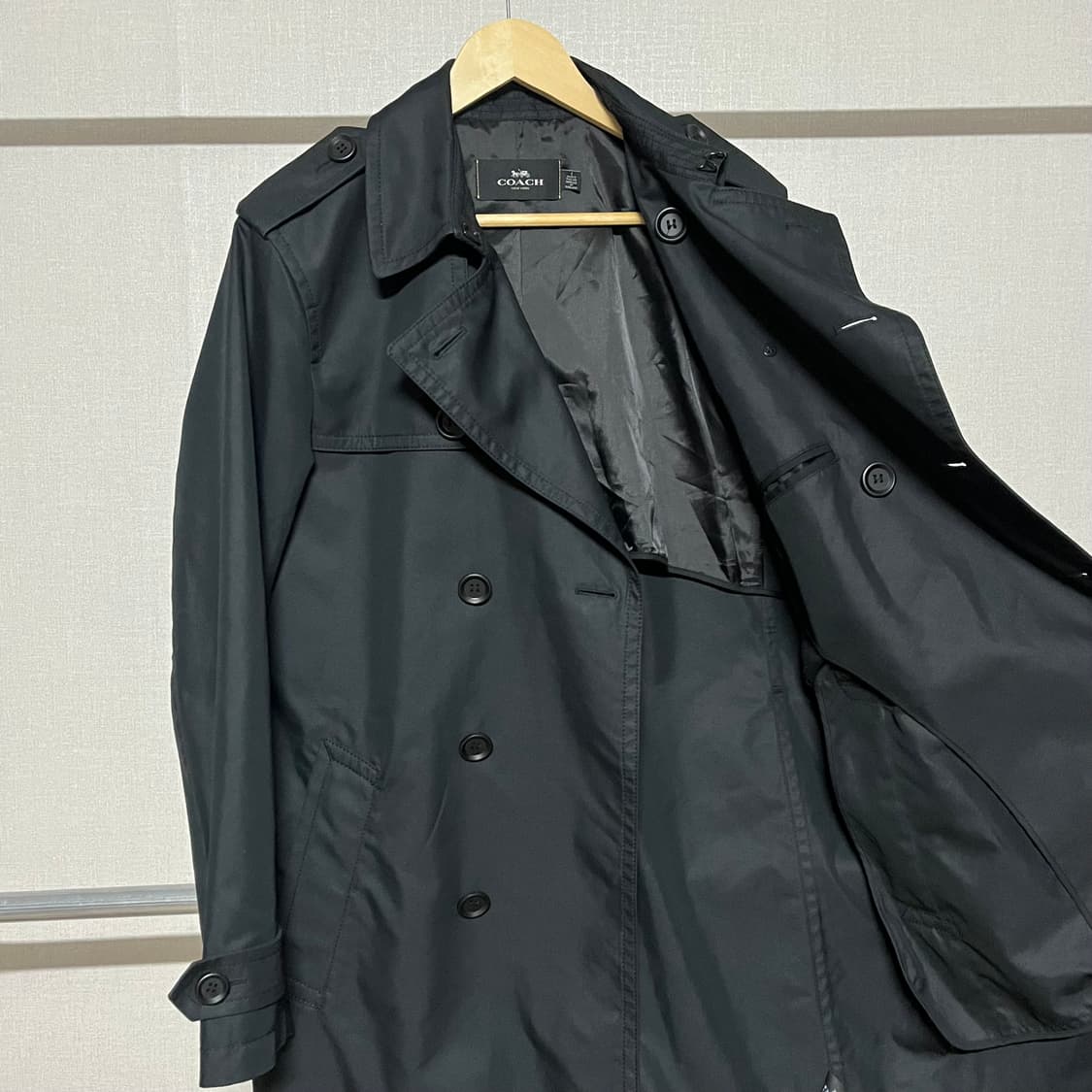코치(COACH) 블랙 트렌치 코트 S 상품이미지10