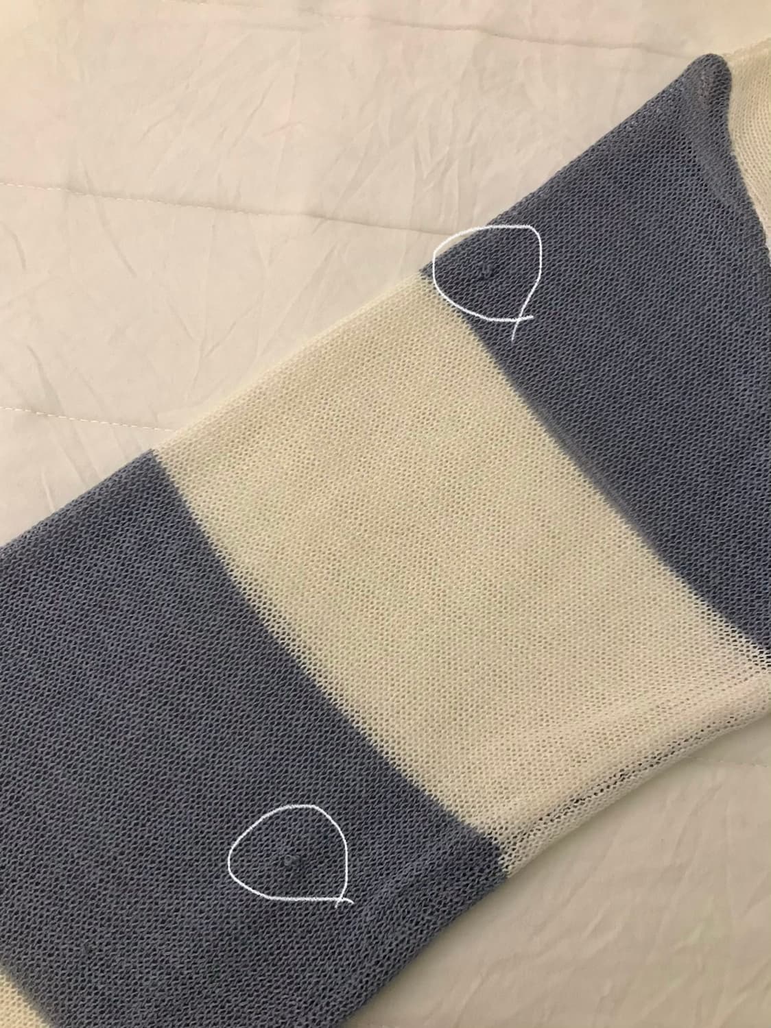 스프라이트 썸머 단가라 소라색 니트 상품이미지2