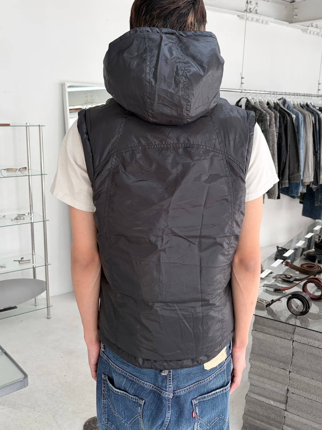 ppfm 레이어드 리버시블 울 나일론 베스트 상품이미지5