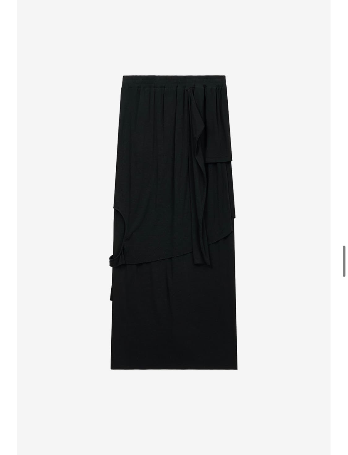 인사일런스 레이어 맥시 스커트 블랙 스몰 상품이미지6