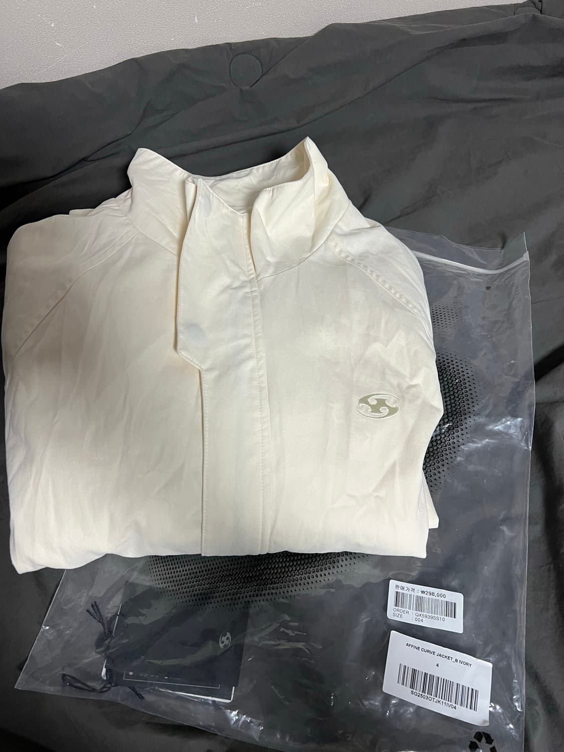 (4) 산산기어 어파인 커브자켓 아이보리 1회착 새상품급 상품이미지9