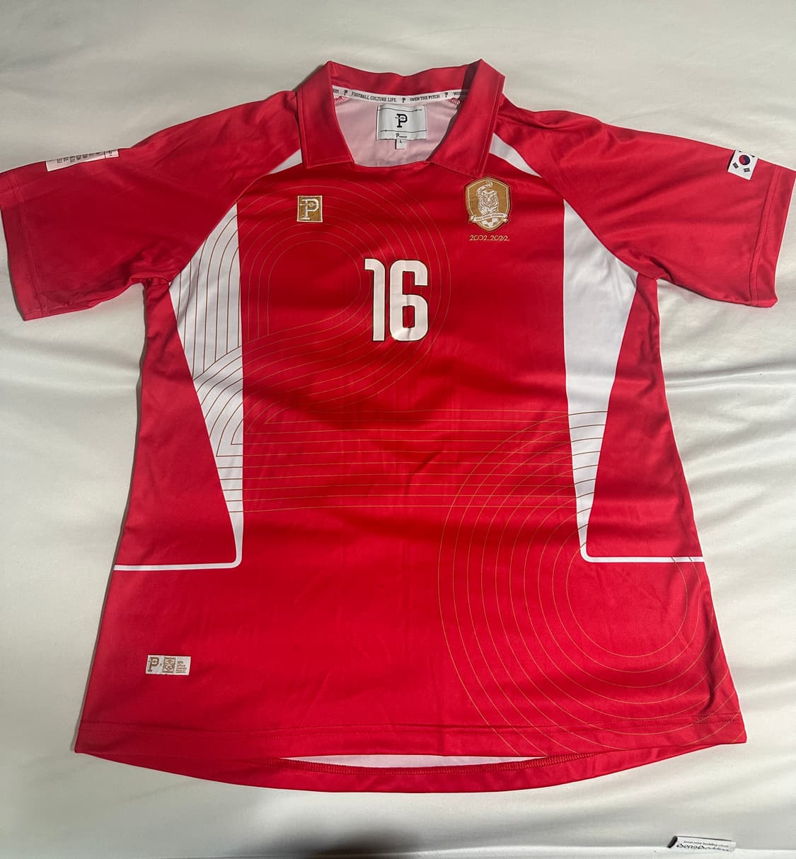 [L] 오버더피치 2002월드컵 20주년 기념 유니폼 No.16 황의조 상품이미지1