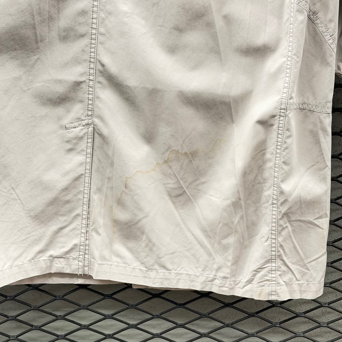 ZUCCA 주카 재패니즈 코튼코트 절개 핀턱 빅포켓 디테일 스모크화이트 상품이미지6