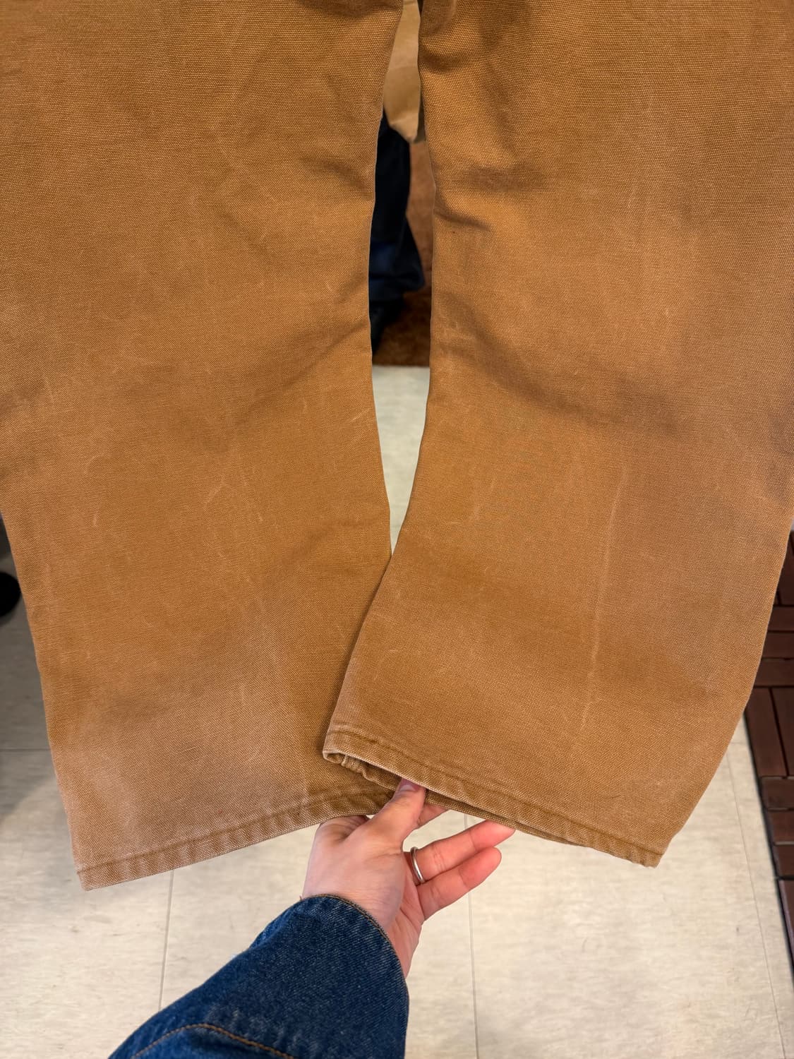 00s Carhartt 덕 캔버스 싱글니 FR 카펜터 워크팬츠 (USA) 상품이미지7