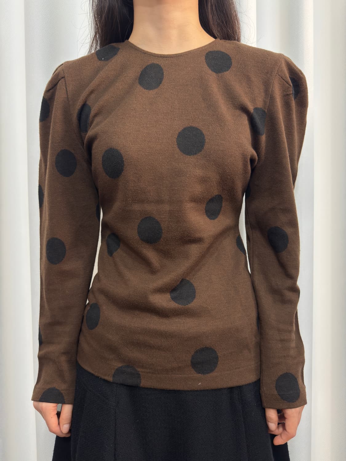 normakamali dot puff knit top 상품이미지1