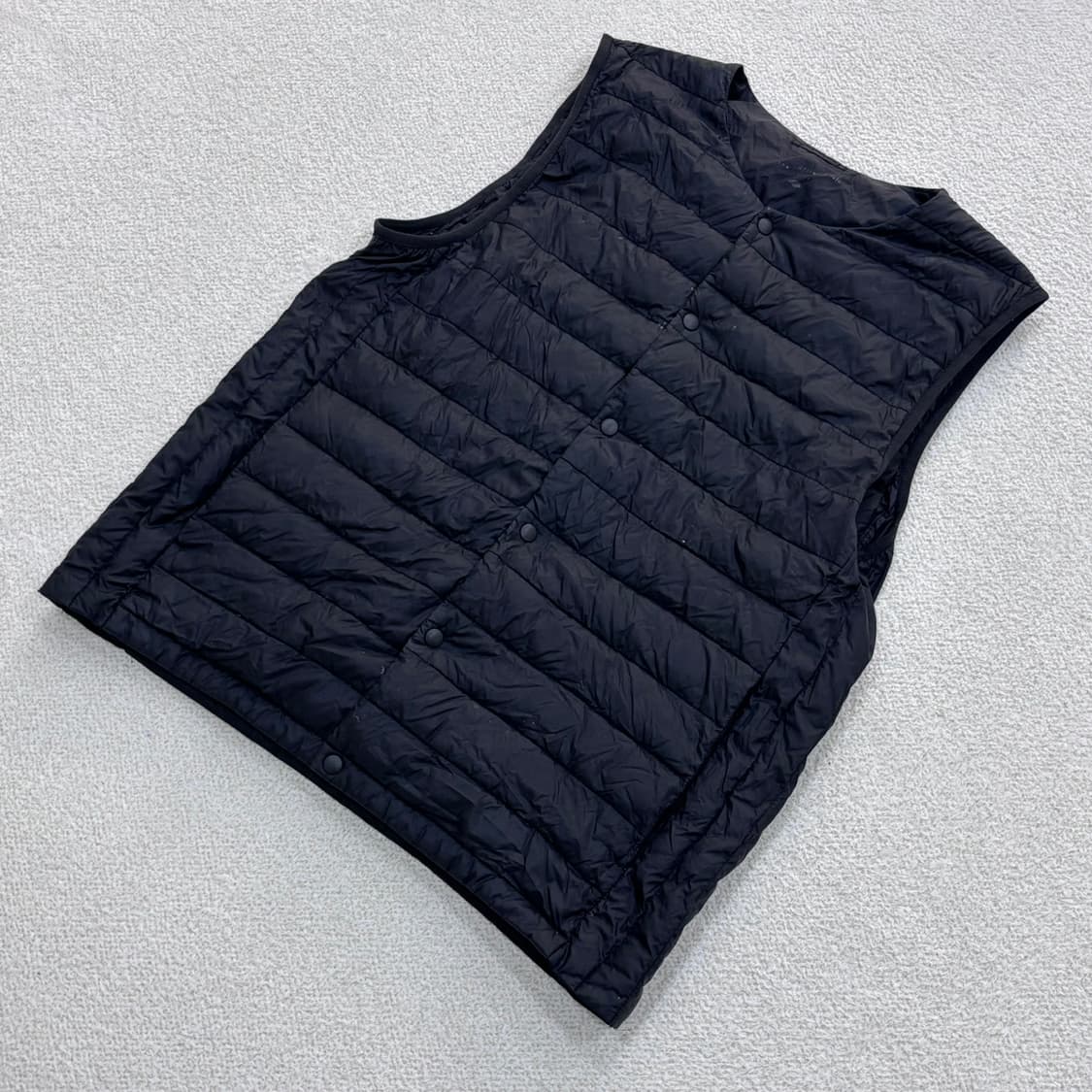 100 빈티지 브이넥 경량 패딩 조끼 0324E 상품이미지1