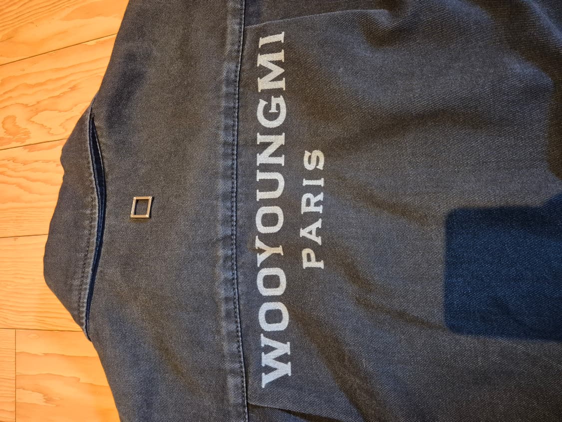 우영미 21ss 블랙 백로고 데님셔츠 46사이즈 상품이미지6