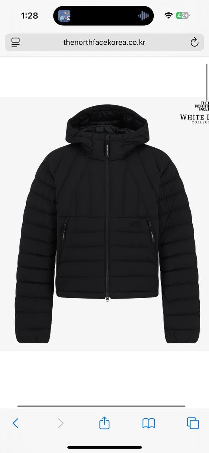 노스페이스 코어라인 블랙 다운 자켓 XS 상품이미지1