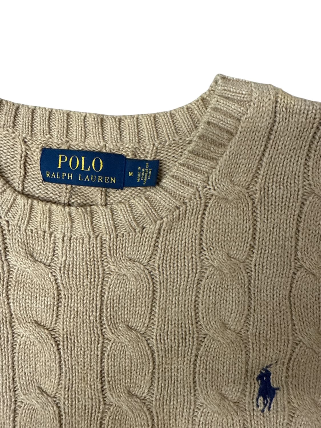 폴로(POLO) 꽈베기 케이블 베이지 니트 M 상품이미지2