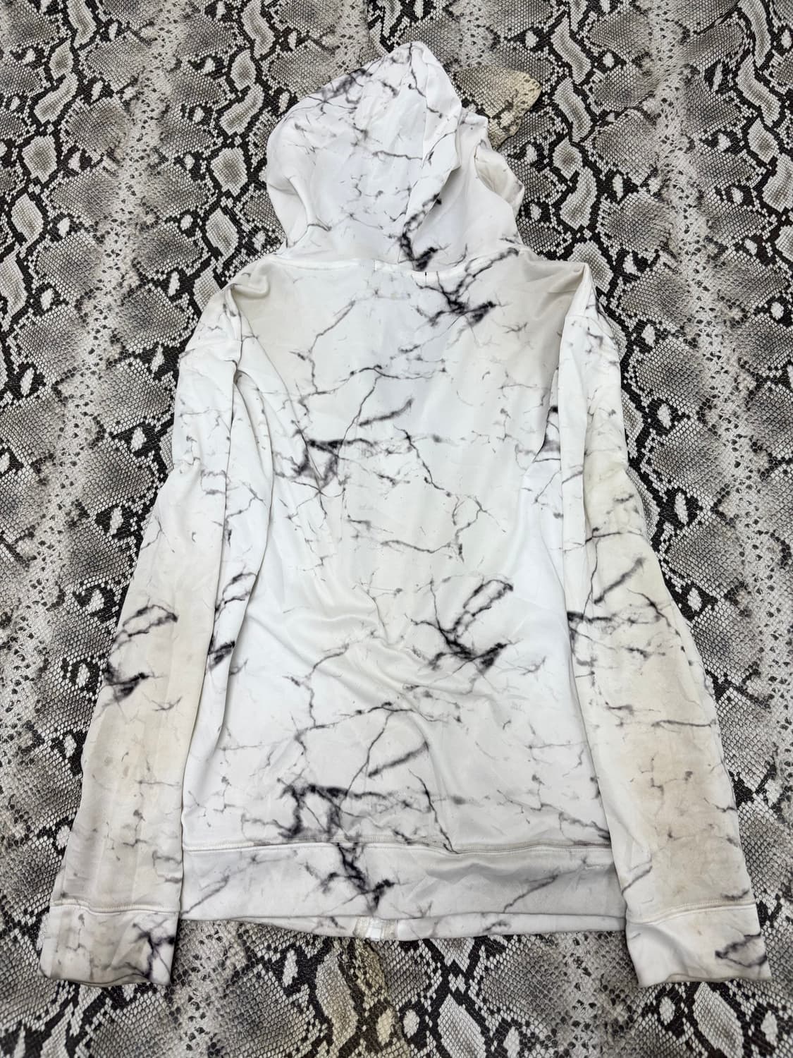 “Vintage” lightning Print White Hooded Z 상품이미지10