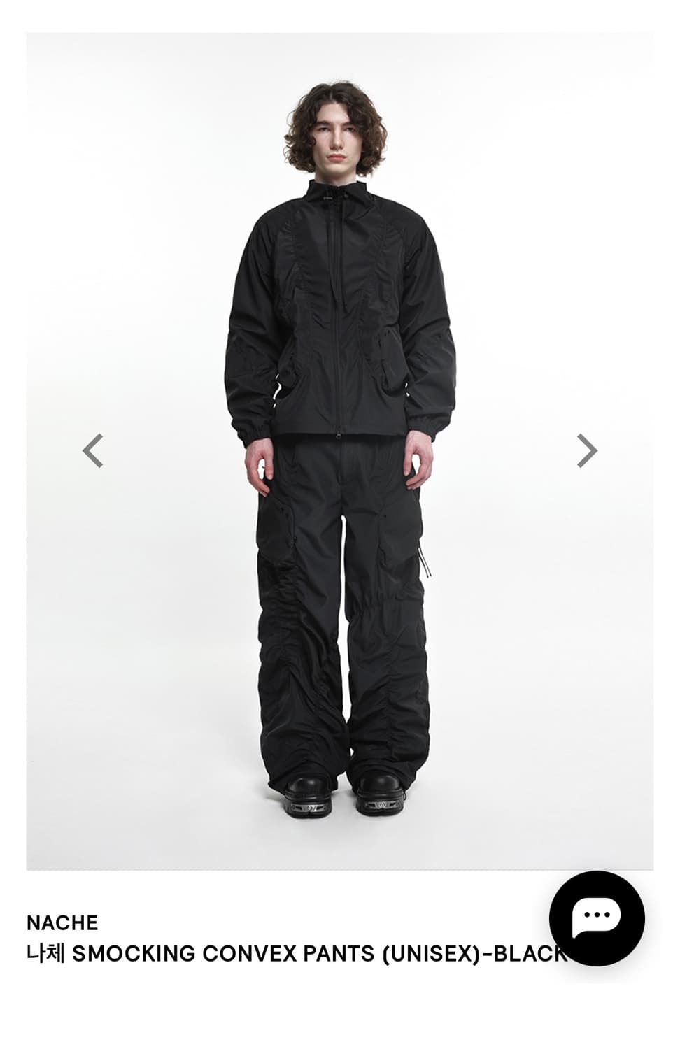 NACHE SMOCKING CONVEX PANTS BLACK 상품이미지8