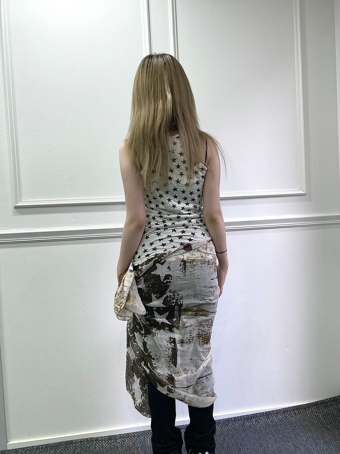 2000s Mood Star Print Sleeveless 상품이미지2