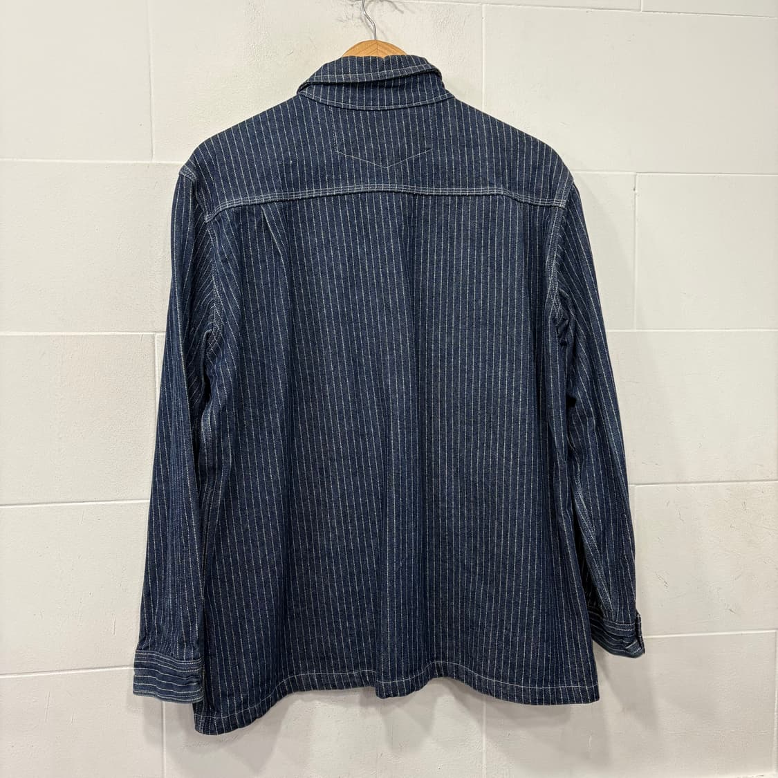 빈티지 데님 스트라이프 워크 자켓 상품이미지5