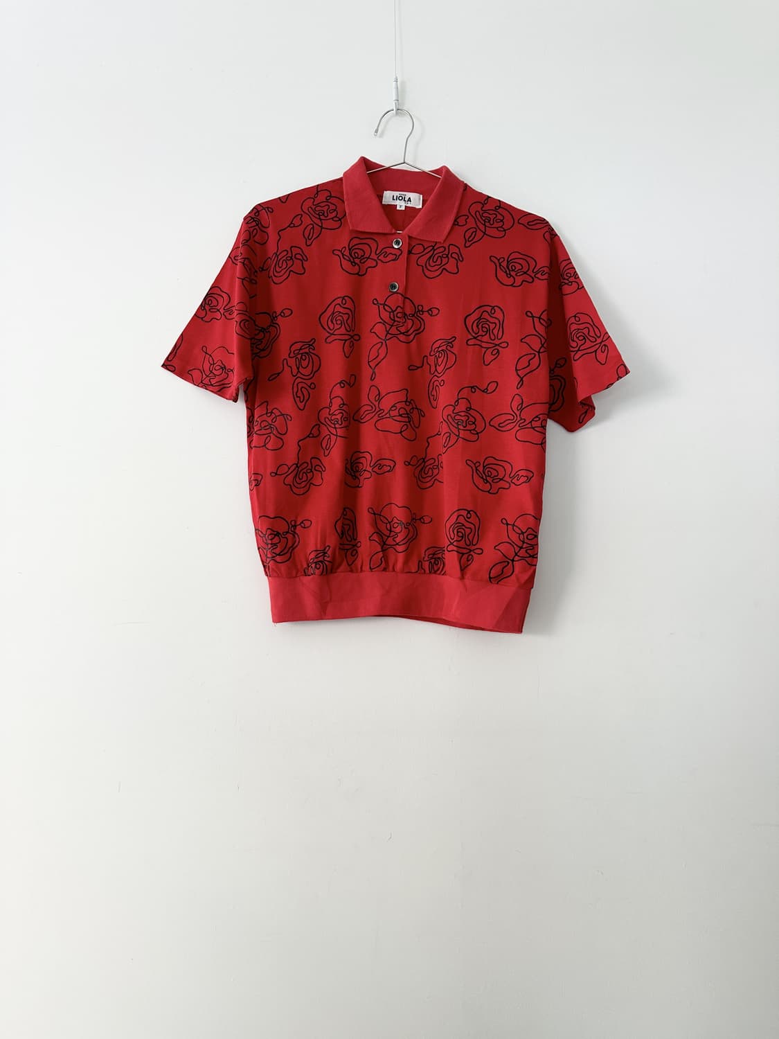 Rose polo shirt / red 상품이미지1
