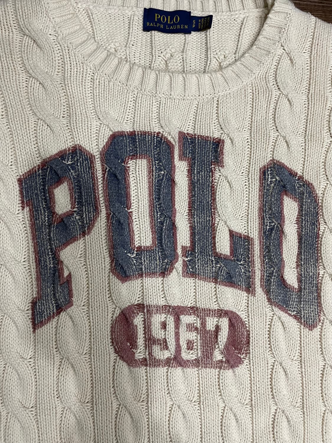 폴로 랄프로렌 여성 빅로고 케이블 니트 스웨터 상품이미지5