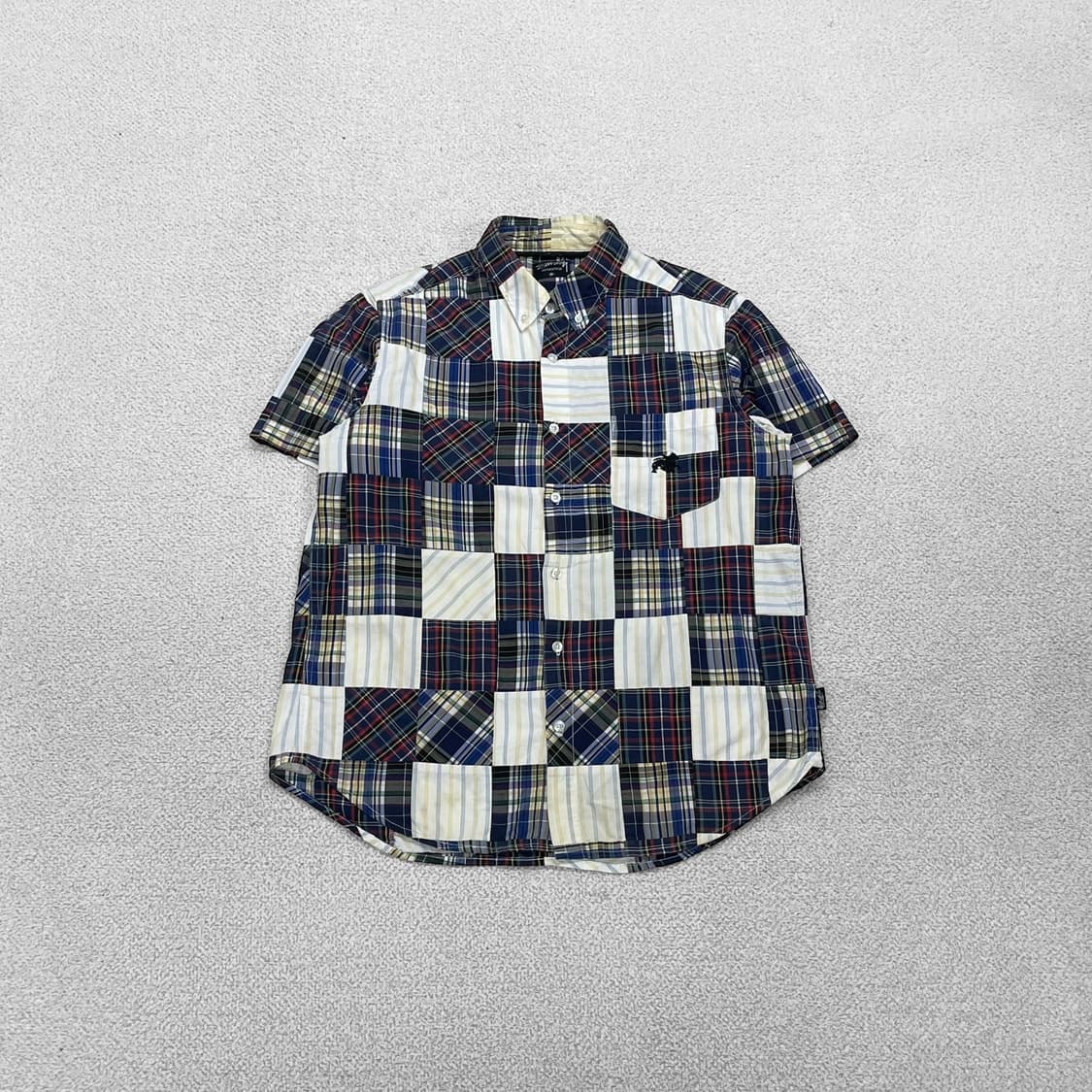 스투시 Stussy 00s 패치 워크 반팔 셔츠 상품이미지1