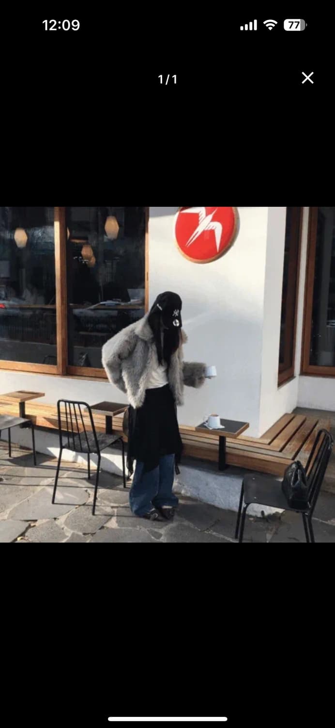 Weeny 그레이 퍼 자켓 코트 상품이미지3