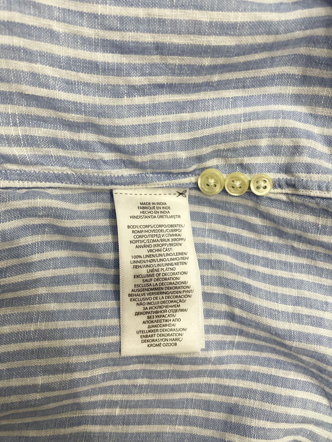 폴로 클래식핏 린넨 스트라이프 셔츠 상품이미지8