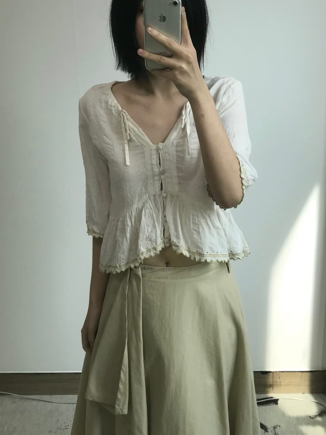 빈티지 프릴 블라우스 상품이미지1