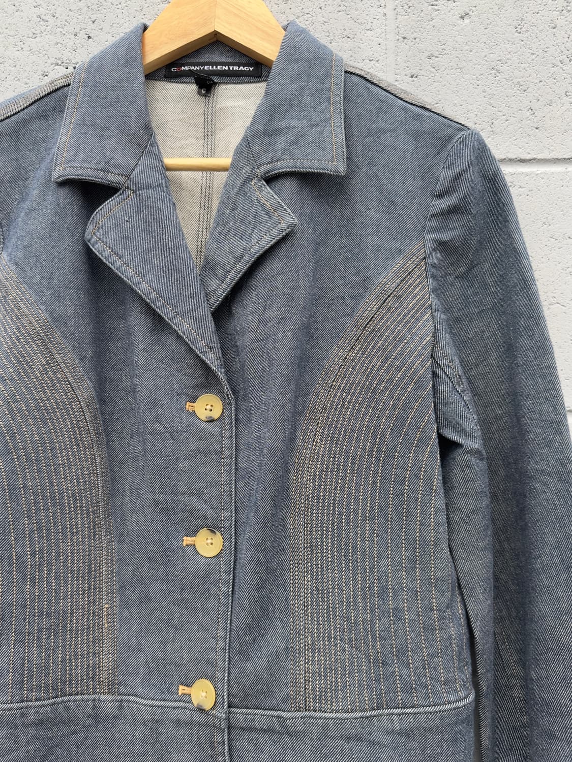 데님 라인 스티치 자켓 상품이미지2