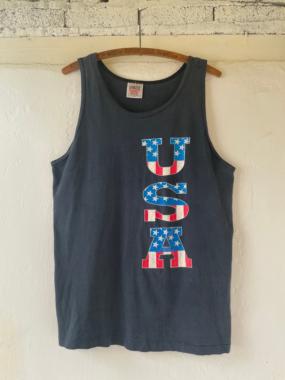 1990's Vintage Oneita USA Flag Tank Top  상품이미지1