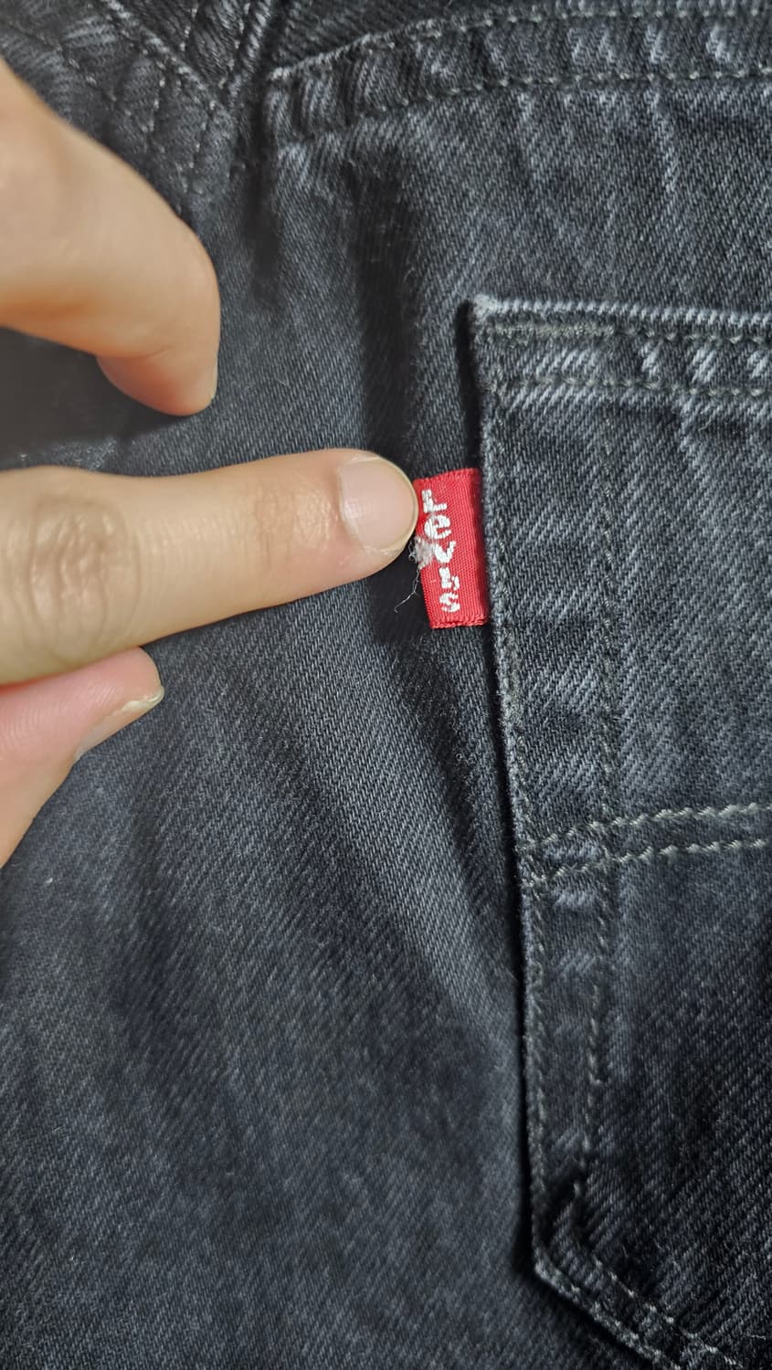 리바이스 501 흑청 블랙진 데님 팬츠 36x32 상품이미지4