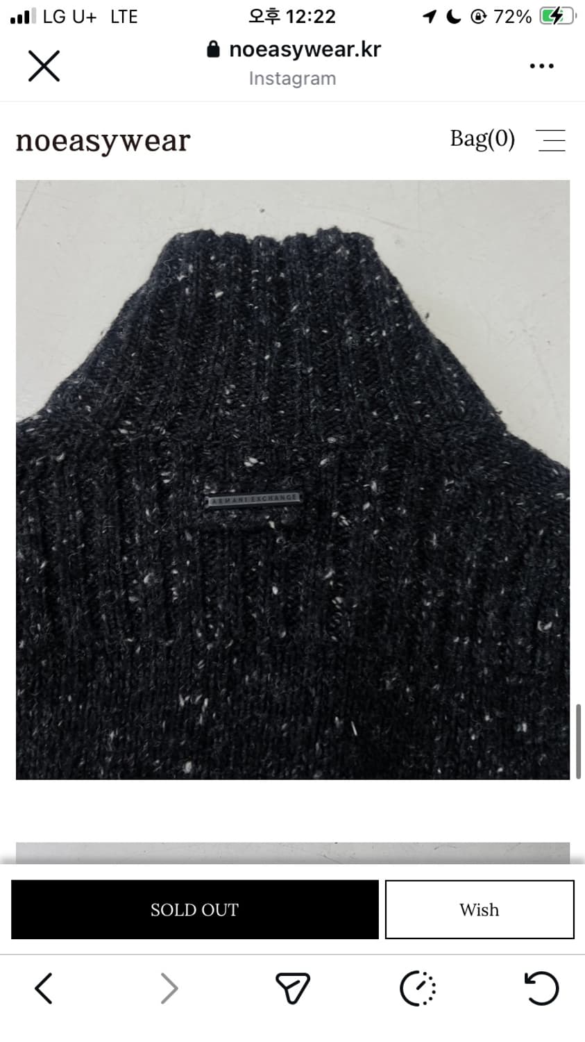 Armani exchange wool cardigan 상품이미지3