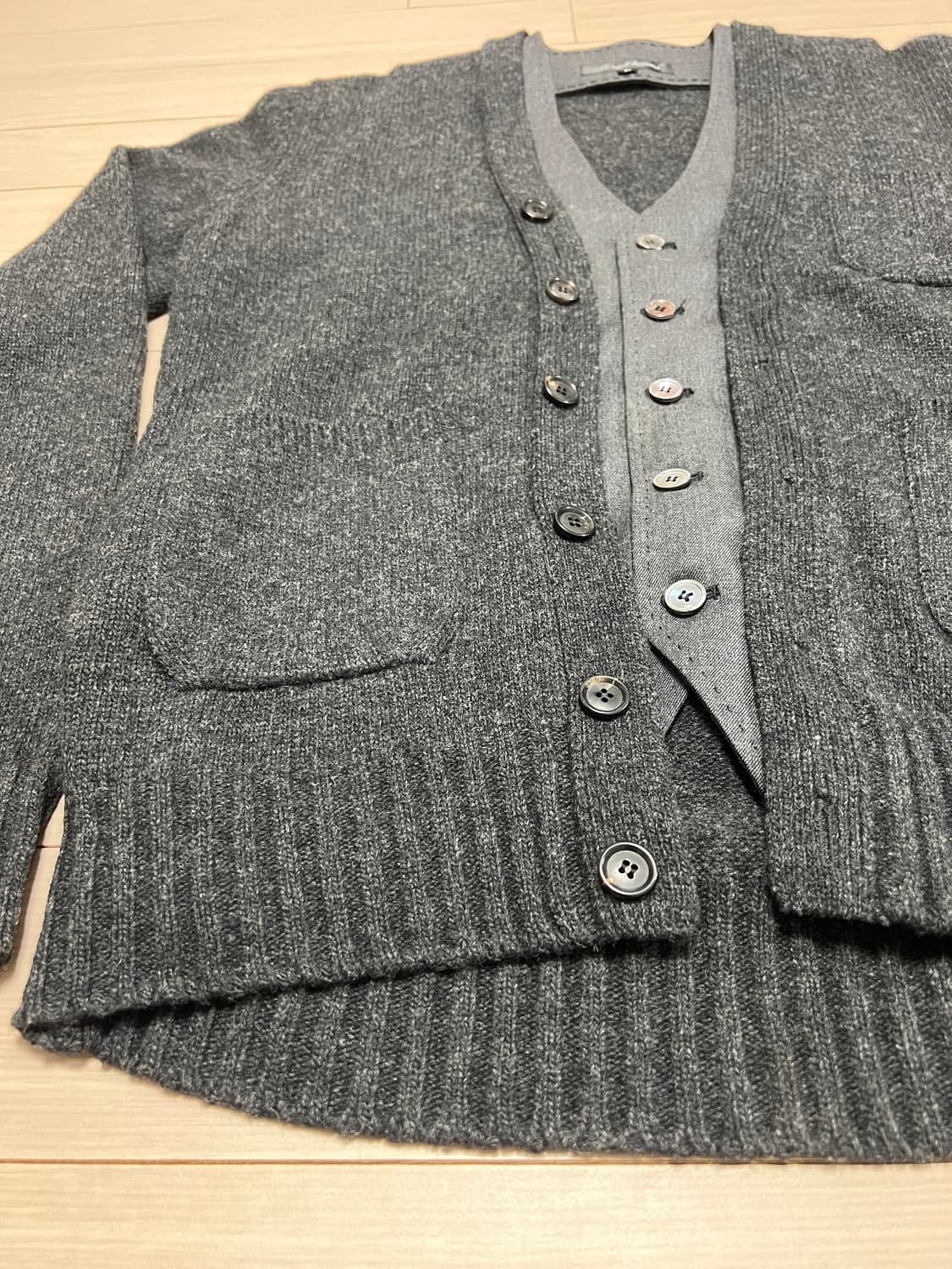 Le nuit homme 캐시미어 울 가디건 / 차콜그레이 / L 상품이미지3