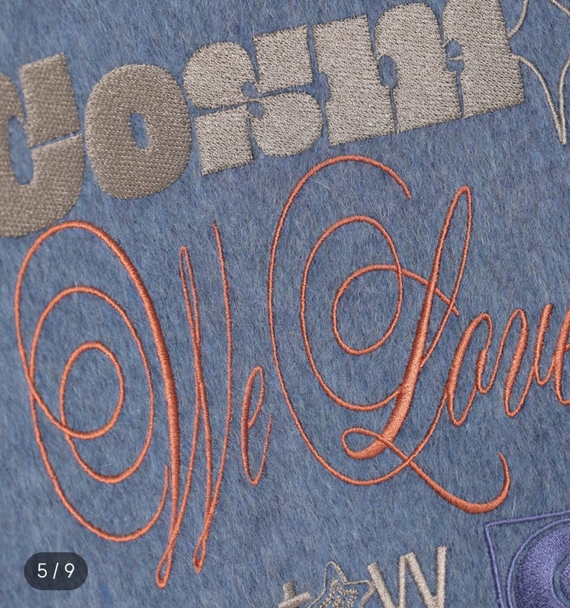 새상품급 토우토우 아카이브 바시티자켓 블루&월넛 상품이미지5