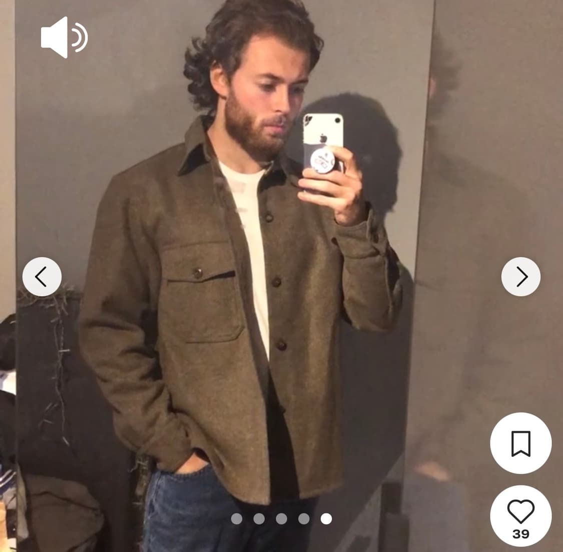 [XL] 유니클로U 플리스 셔츠 자켓 베이지 상품이미지7